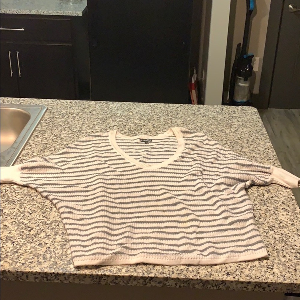 S Express Crop Striped Sweater